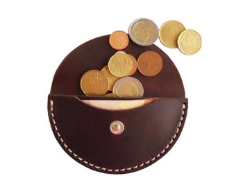 LEATHER POUCH / Handmade Leather PURSE / Small leather coin wallet / Leather coin purse / Leather change purse / Change pouch