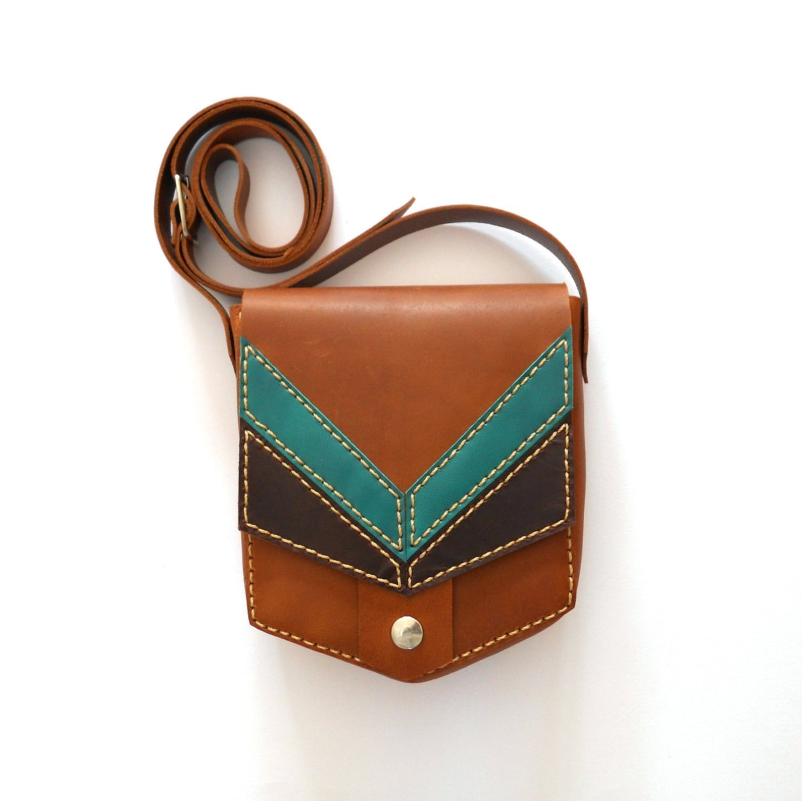 BROWN LEATHER PURSE / Leather Bag / Pouch / Corssbody Bag / Etsy