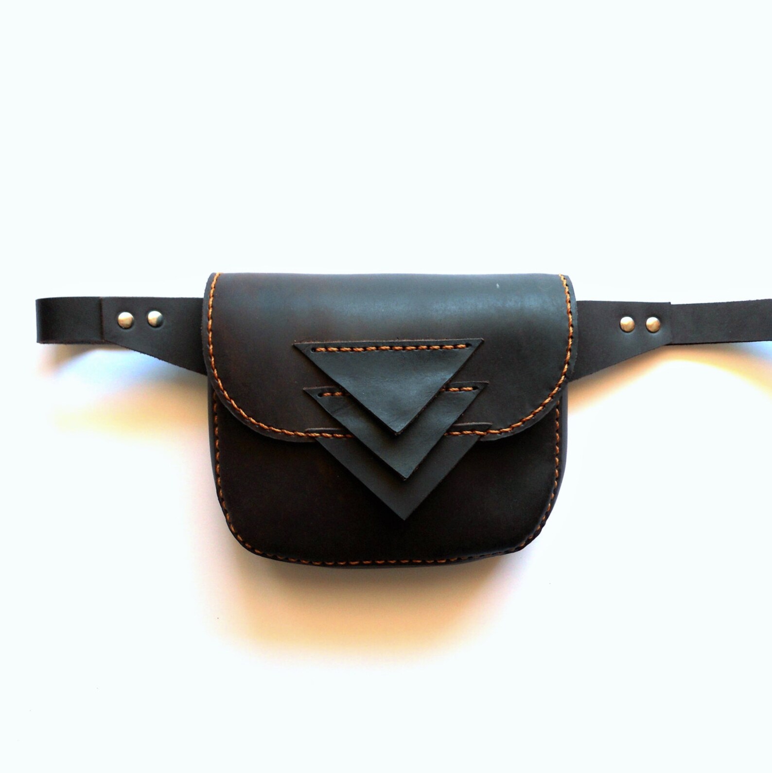 LEATHER HIP BAG / Handmade hip purse / Leather pocket belt Etsy