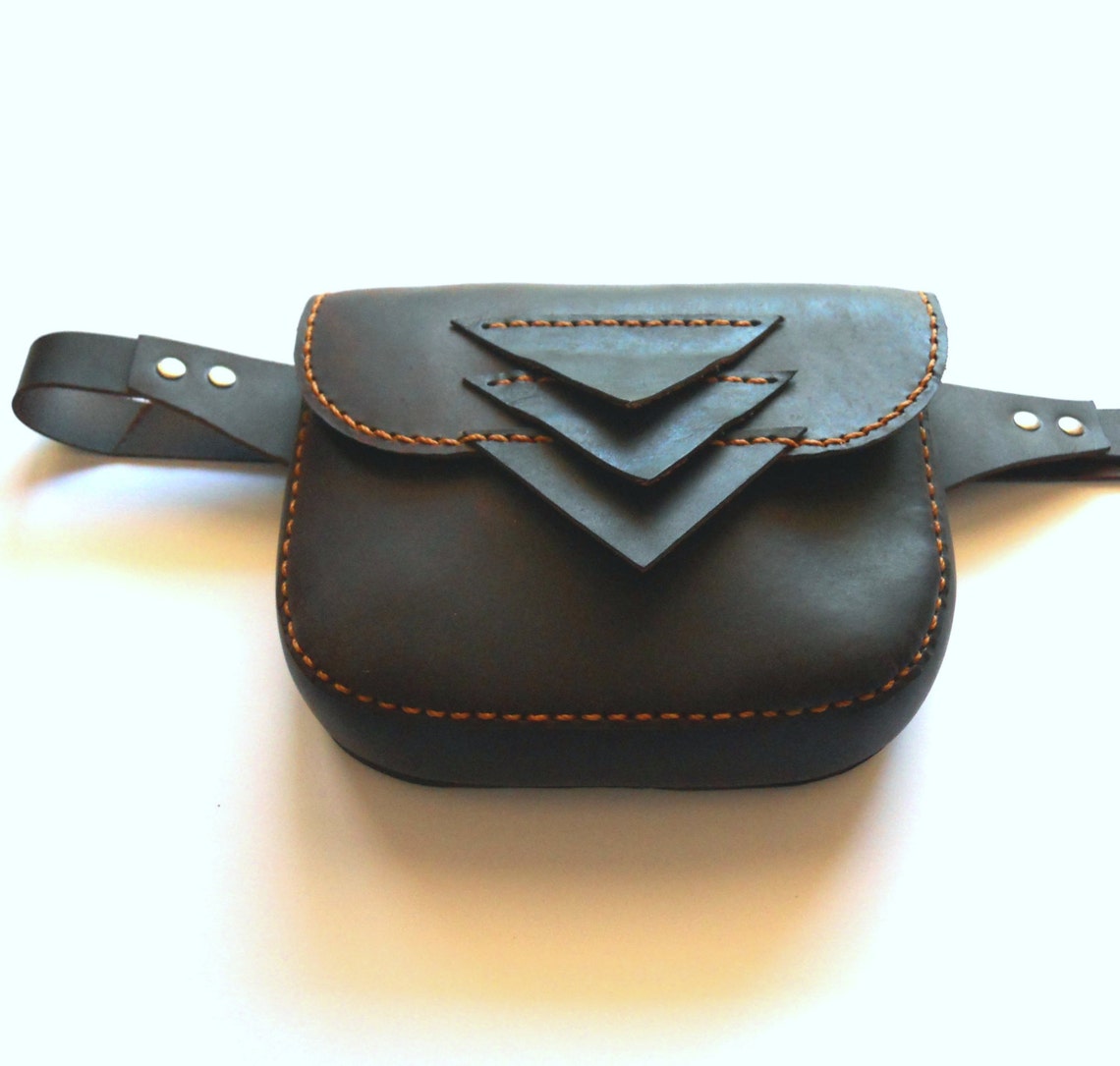 LEATHER HIP BAG / Handmade Hip Purse / Leather Pocket Belt Etsy