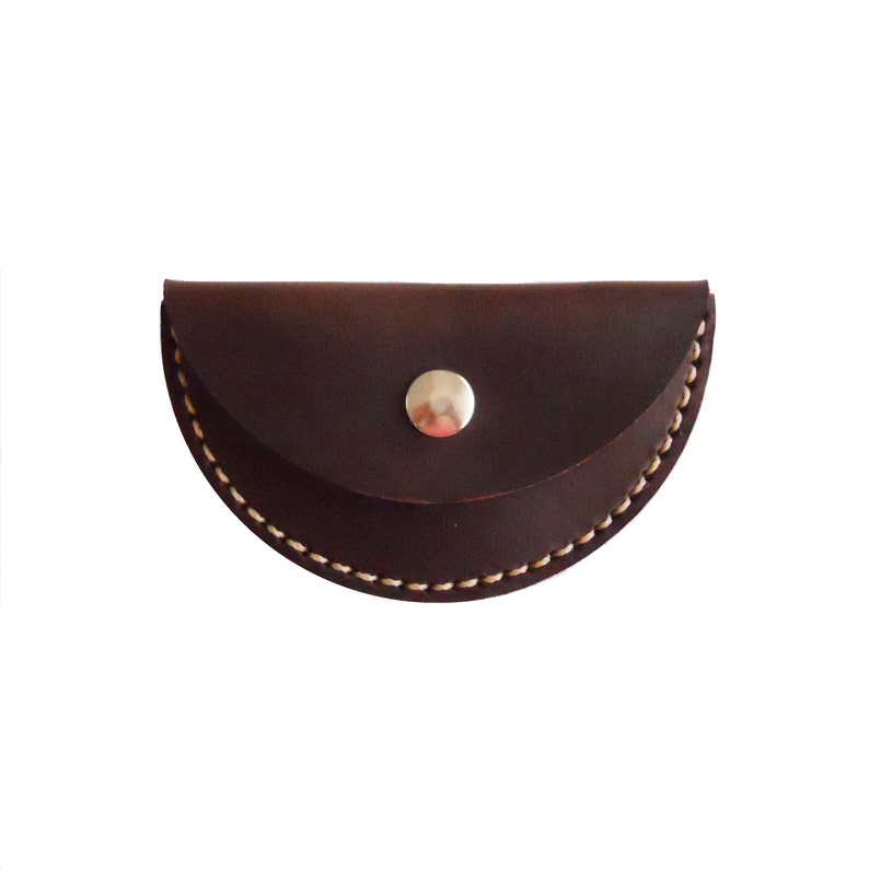 LEATHER POUCH / Handmade Leather PURSE / Small leather coin wallet / Leather coin purse / Leather change purse / Change pouch image 2