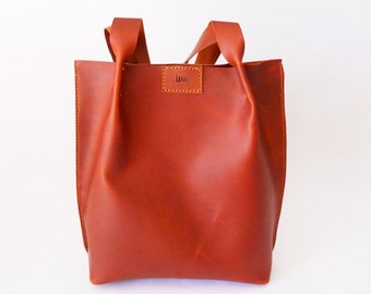 LARGE LEATHER TOTE / leather bag / shoulder bag / carryall bag / handmade leather purse / large leather tote bag