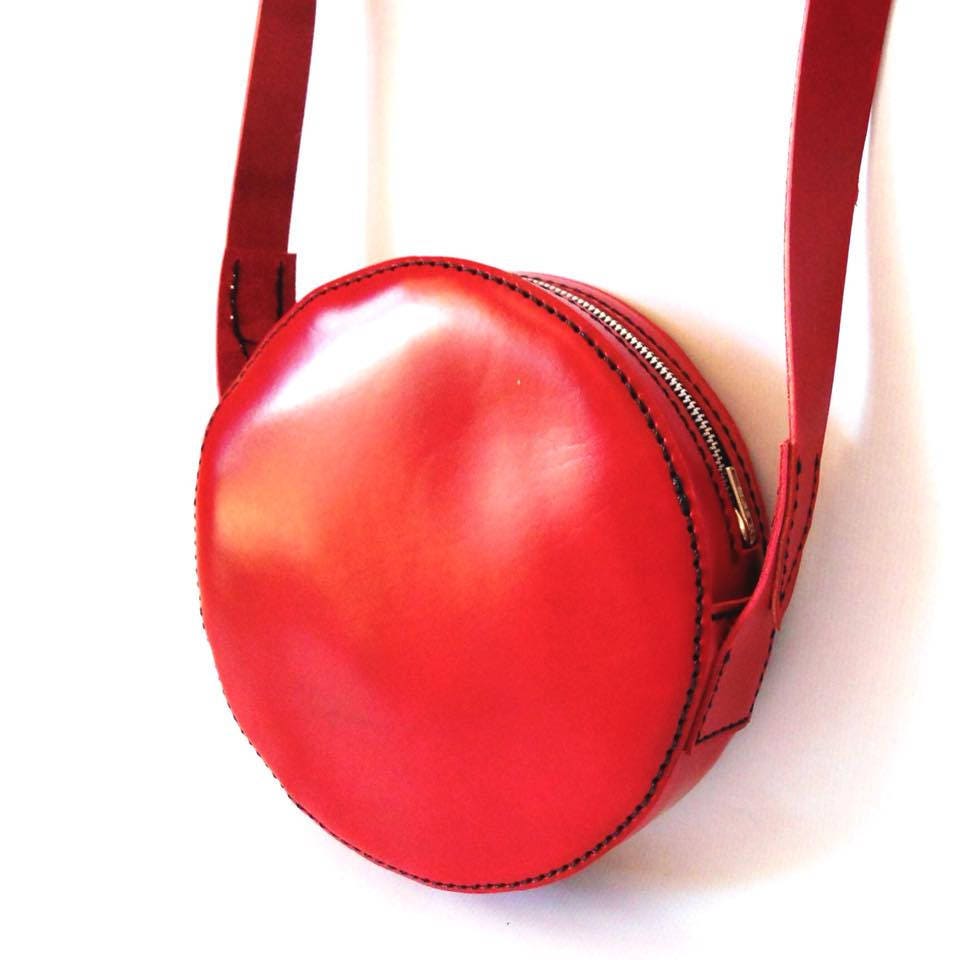RED LEATHER PURSE / Leather Bag / Pouch / Corssbody Bag / Satchel ...