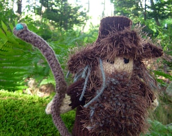 Radagast The Brown, a hand knit wizard and friend of the forest, Middle Earth collection