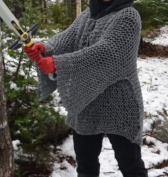 Chemise en fausse cotte de mailles, un hauberk maille tricoté à la main,  pour les chevaliers, costumes dépée et de sorcellerie, COSPLAY GN et SCA -   Canada