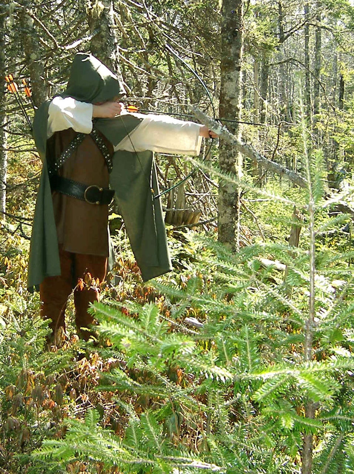 Archer Cloak II in Sage Green Twill for Elves Robin Hood - Etsy