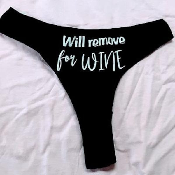 Sexy Funny Panties, Will Remove for Wine Underwear, Fun Naughty~ 5 colors available, Women’s Underwear ~Men's underwear Will Remove for beer