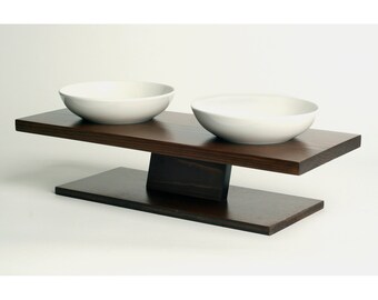 Elevated Pet Bowl / Cat Food Bowl / Small Dog Bowl / Designer Pet Bowl / Ceramic Pet Bowl