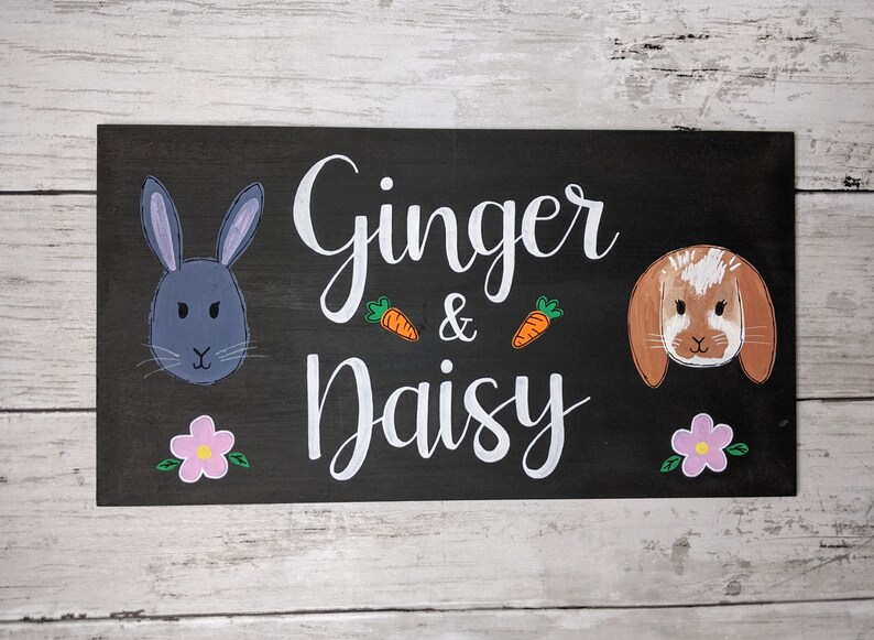Personalised Chalkboard Rabbit Hutch Sign Cute Pet Bunny Etsy UK