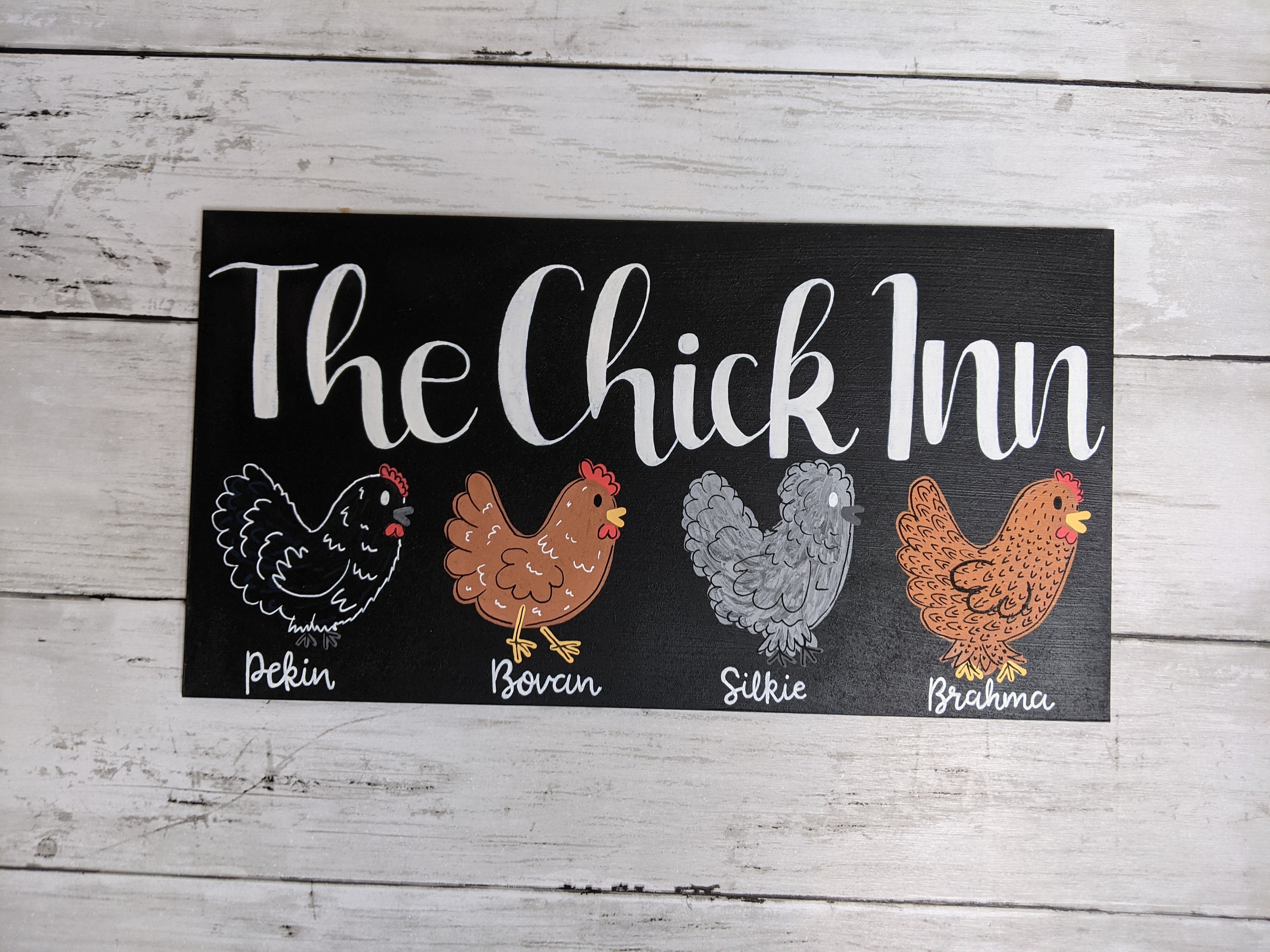 Personalised Hen House Sign Chicken Coop Chalkboard Style Etsy