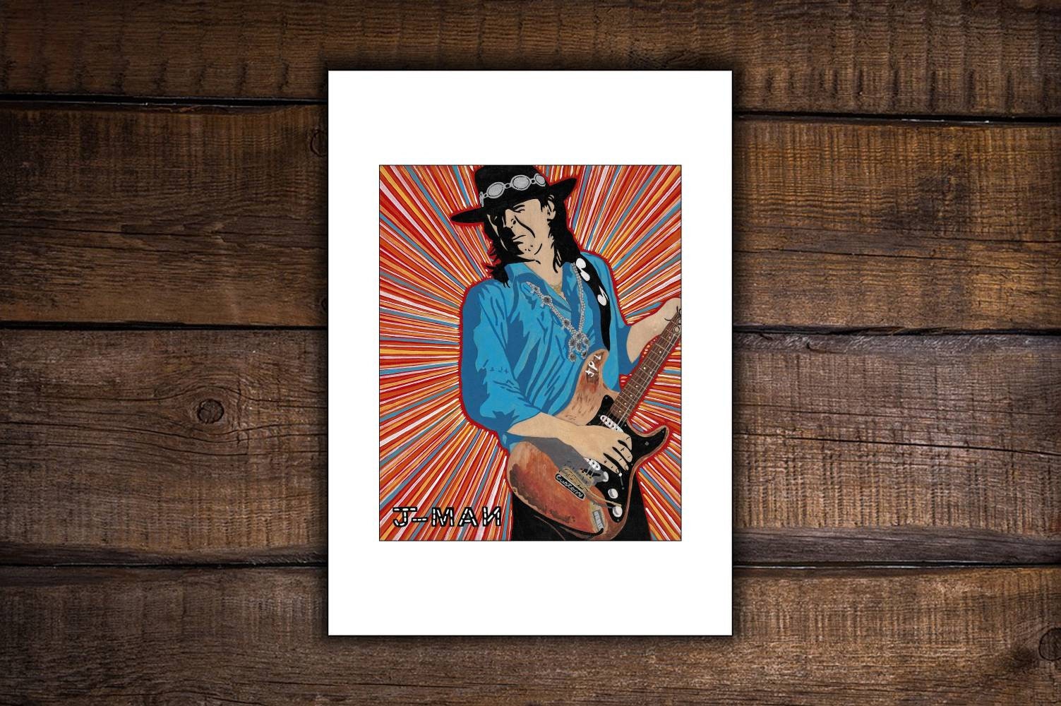 Stevie Ray Vaughan Painting - Etsy