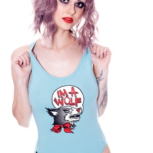 IM A WOLF-Body Suit Blue