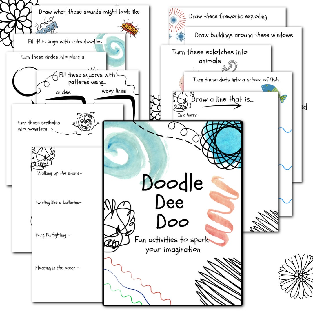 Kid's Doodle Art Activity Book: Creative Drawing Prompts (digital ...