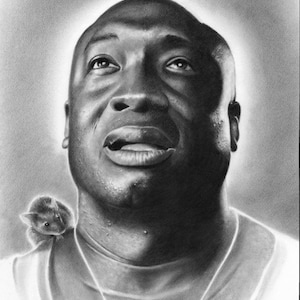 John Coffey Drawing - John Coffey Portrait - Original Drawing - The Green Mile Artwork  - Pencil Art - Pencil Portrait - Stephen King Movie