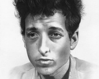 Bob Dylan Drawing - Bob Dylan Portait - Original Drawing - Music Legend - Young Bob Dylan - Pencil Art - Artwork - Gift Ideas