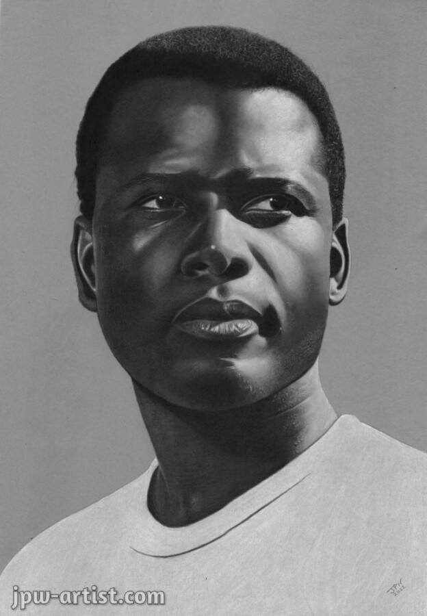 Sidney Poitier - Sidney Poitier Drawing - Sidney Poitier Portrait - Original Drawing - Pencil Art - Pencil Portrait - Mr Tibbs - Gift Ideas
