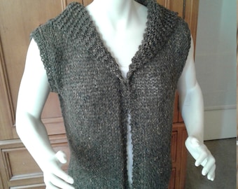 Olive Tweed Vest Etsy