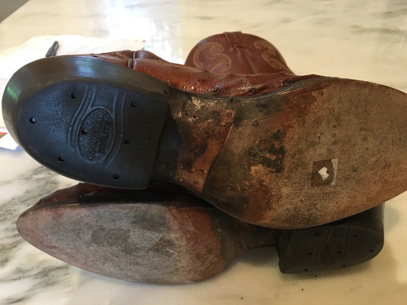 tony lama ostrich skin cowboy boots