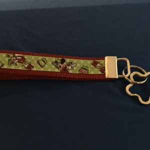 Minnie Mouse and Daisy Duck Key Fob with Flower Key Ring