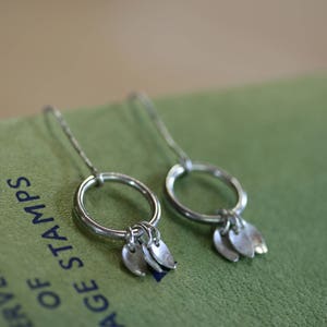 Silver Fringe drop earrings, tribal earrings, dangly earrings