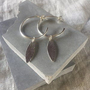 Silver hoop earrings, image 6