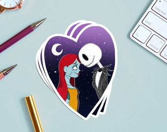 Incubo prima di Natale ispirato adesivi / Jack e Sally film sticker Set, adesivi Planner, adesivi di carta Journal