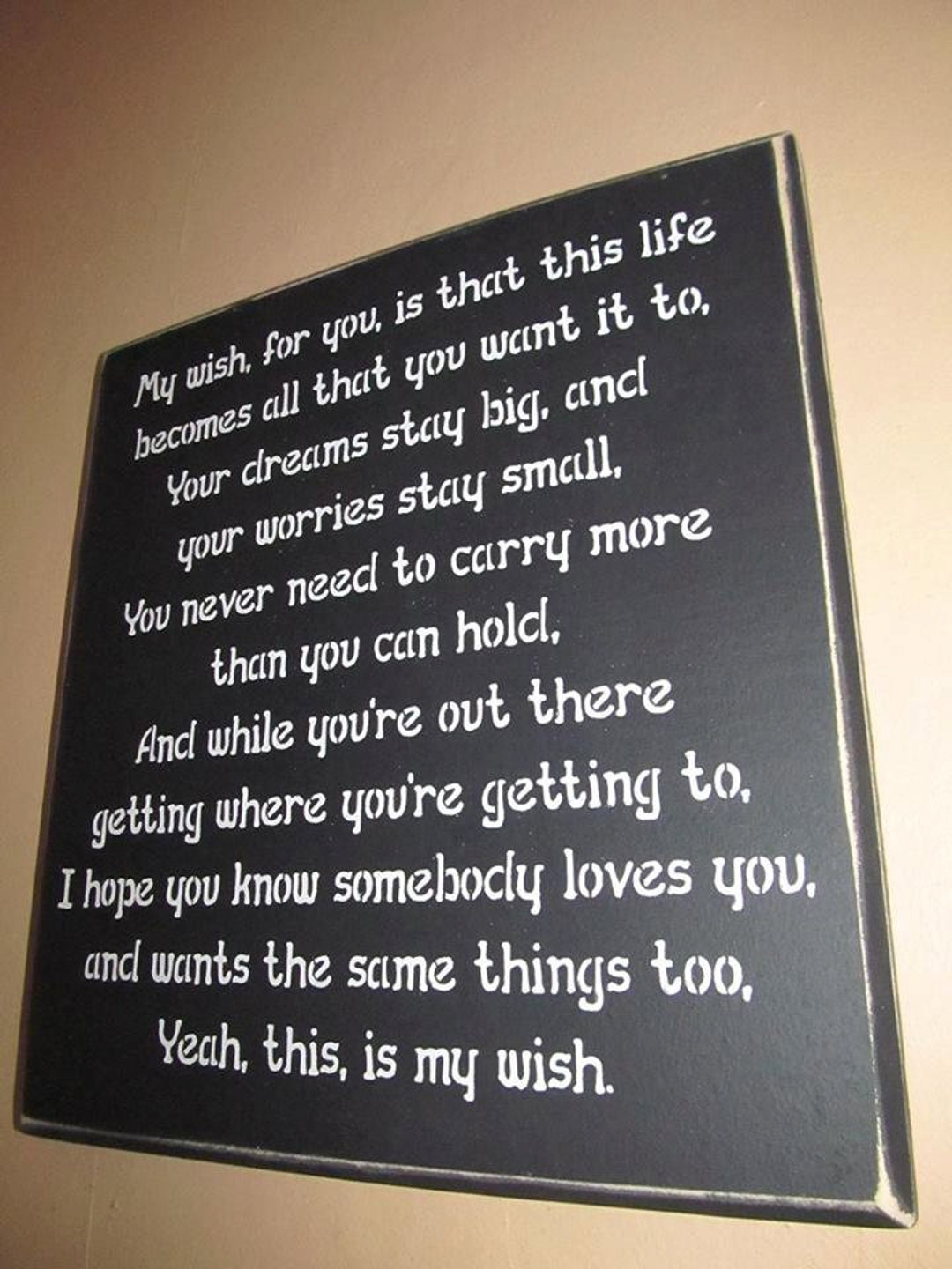 My Wish, Wooden Sign - Etsy