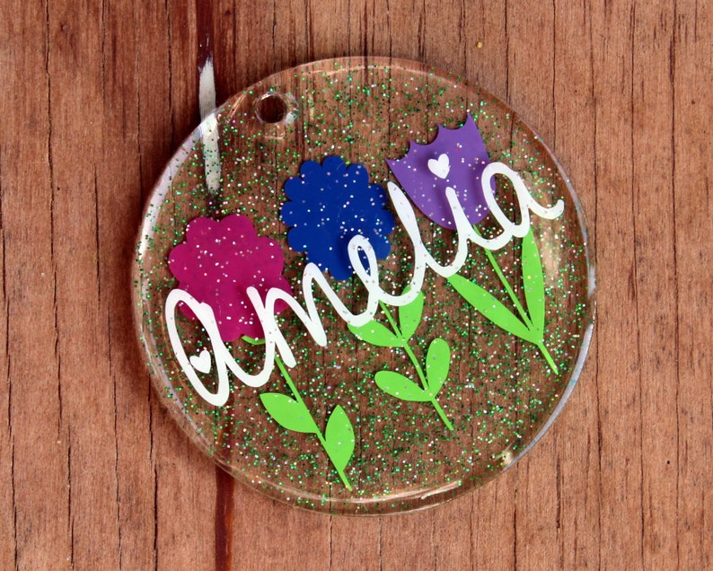 suncatcher easter basket gift gift for mom custom key chain mother/'s day gift gift for girlfriend Personalized floral round keychain