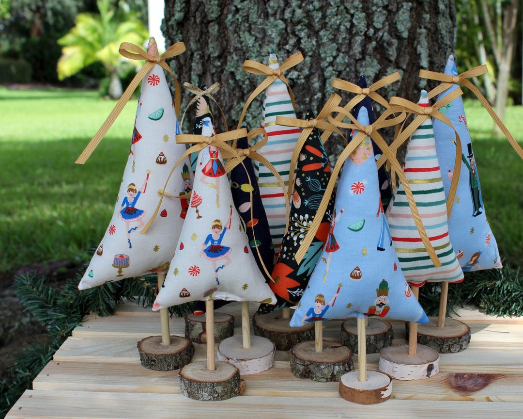 Trees Rifle Paper Rifle Paper Nutcracker Small Christmas Trees, Table Shelf Decor ...