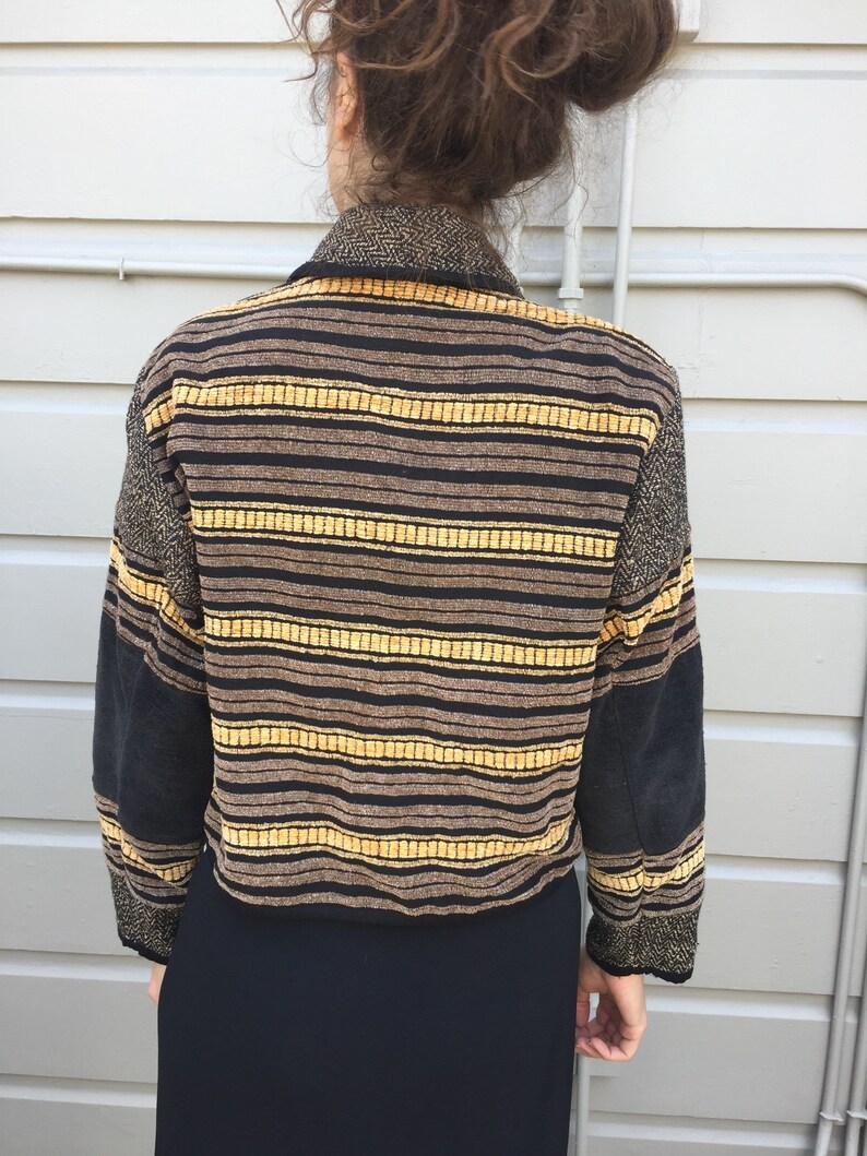 90s cropped tapestry blazer