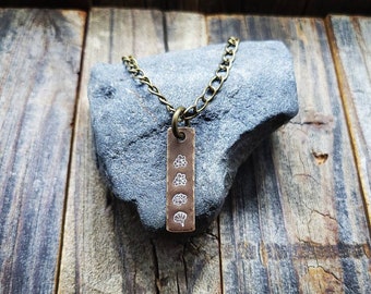Pendant for Mom --- Hand Stamped --- Birth Month Flowers **Chain NOT Included**