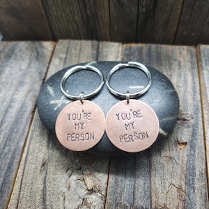 PAIR of "You're My Person" Key Chains --- Grey's Anatomy