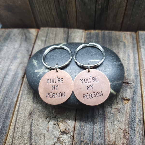 PAIR of "You're My Person" Key Chains --- Grey's Anatomy