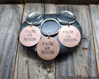 SET OF 3 "You're My Person" Key Chains --- Grey's Anatomy