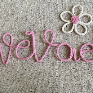 Knitted Wire Names | Custom Names | Rope Signs | Nursery Decor
