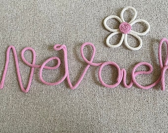 Knitted Wire Names | Custom Names | Rope Signs | Nursery Decor