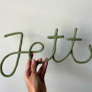 Knitted Wire Names Custom Names Rope Signs Nursery Decor Etsy