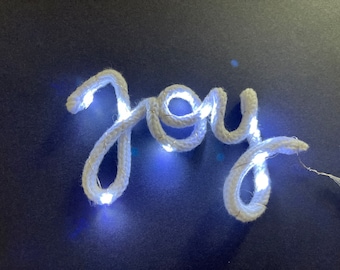 Light Up Knitted Wire Names | Custom Names | Rope Signs | Nursery Decor