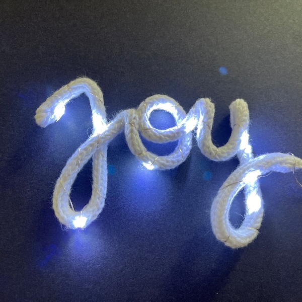 Light Up Knitted Wire Names | Custom Names | Rope Signs | Nursery Decor