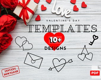 Printable Wire Art Template Bundle | Instant Digital PDF Download | Valentine's Edition