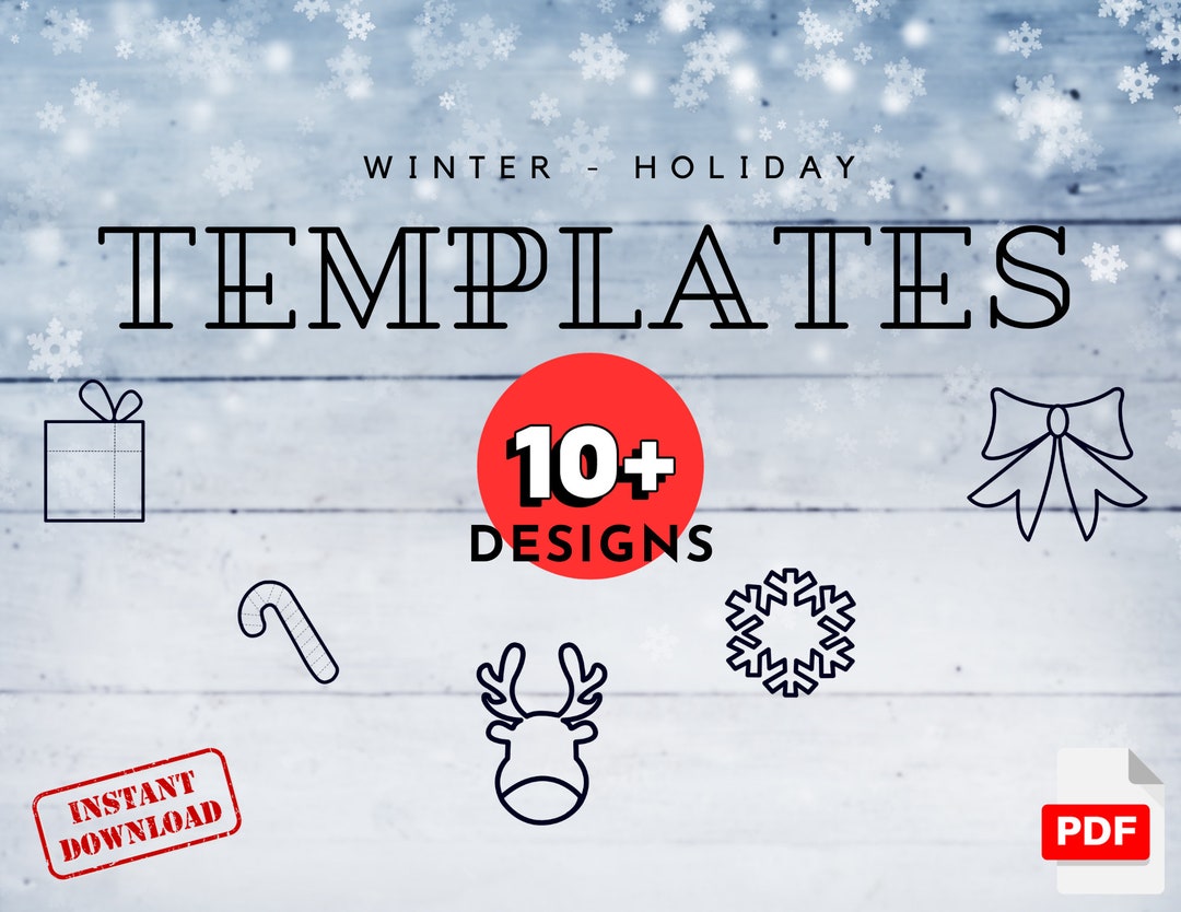 Printable Wire Art Template Bundle Instant Digital PDF Download Winter