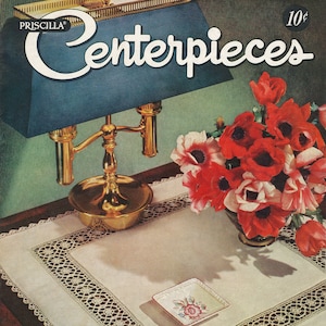 CROCHET KNITTING PATTERNS Vintage 50s Priscilla Cutwork Centerpieces Doilies 75-0276-00 Instant Download pdf