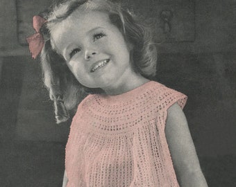 CROCHET PATTERN Vintage Toddler Summer Dress 75-0211-01 Instant Download PDF