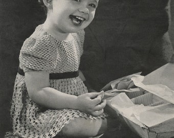 CROCHET PATTERN Vintage Toddler Dress 75-0211-02 Instant Download PDF