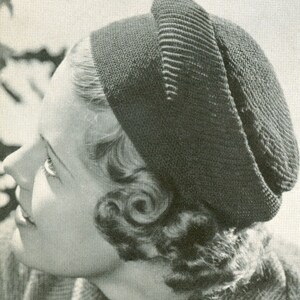 CROCHET PATTERN Vintage 30s &#39;Regal Turban&#39; Hat 75-0074-21 Instant Download PDF