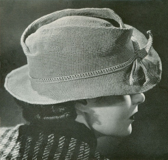 CROCHET PATTERN Vintage 1930s Fedora 