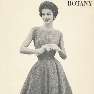 KNITTING PATTERN Vintage 1950s Nomotta Formal Dress Instant Download PDF 02-0000-07