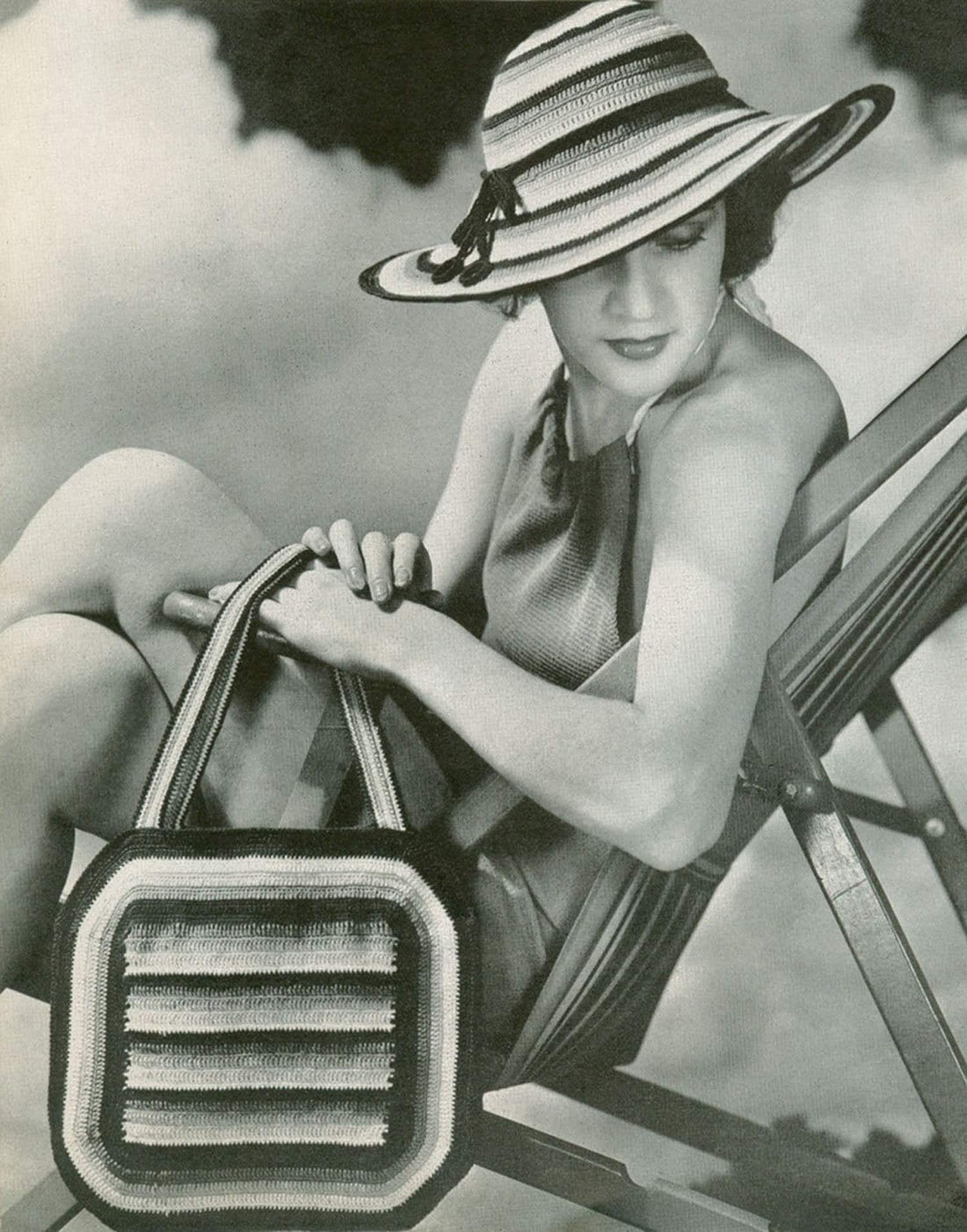 Vintage Sombrero Summer Hat and Spanish Bag Pattern