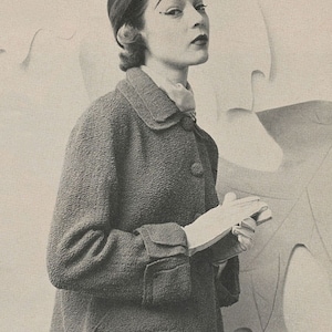 KNITTING PATTERN Vintage 50s McCall&#39;s Box Coat 45-0032-01 Instant Download PDF