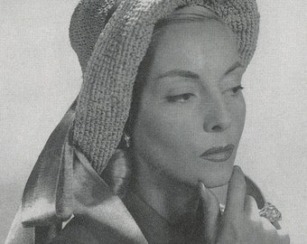 CROCHET PATTERN Vintage Rolled Brim Hat Instant Download PDF 06-XVI1-07